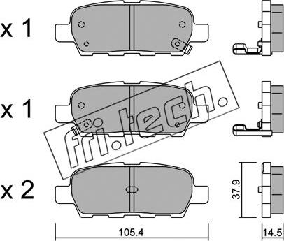 Fri.Tech. 628.0 - Bremsbelagsatz, Scheibenbremse alexcarstop-ersatzteile.com