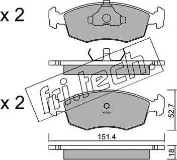 Fri.Tech. 096.2 - Bremsbelagsatz, Scheibenbremse alexcarstop-ersatzteile.com