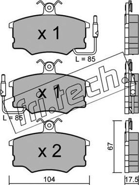 Fri.Tech. 055.0 - Bremsbelagsatz, Scheibenbremse alexcarstop-ersatzteile.com