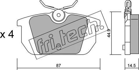 Fri.Tech. 066.0 - Bremsbelagsatz, Scheibenbremse alexcarstop-ersatzteile.com