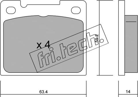 Fri.Tech. 004.0 - Bremsbelagsatz, Scheibenbremse alexcarstop-ersatzteile.com