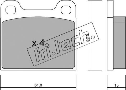 Fri.Tech. 003.0 - Bremsbelagsatz, Scheibenbremse alexcarstop-ersatzteile.com