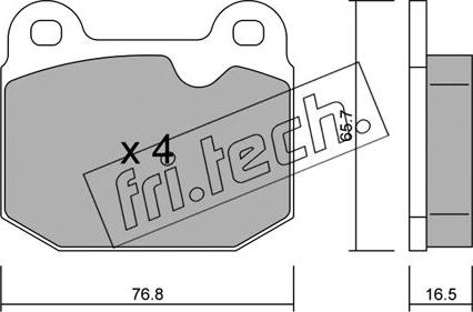 Fri.Tech. 015.1 - Bremsbelagsatz, Scheibenbremse alexcarstop-ersatzteile.com