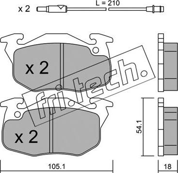 Fri.Tech. 039.0 - Bremsbelagsatz, Scheibenbremse alexcarstop-ersatzteile.com