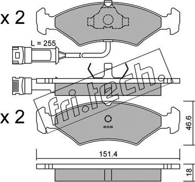 Fri.Tech. 031.1 - Bremsbelagsatz, Scheibenbremse alexcarstop-ersatzteile.com