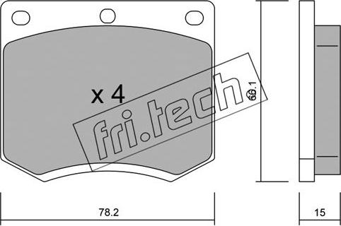 Fri.Tech. 025.0 - Bremsbelagsatz, Scheibenbremse alexcarstop-ersatzteile.com