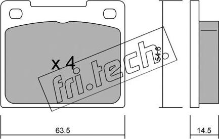 Fri.Tech. 022.0 - Bremsbelagsatz, Scheibenbremse alexcarstop-ersatzteile.com