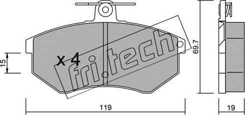 Fri.Tech. 151.0 - Bremsbelagsatz, Scheibenbremse alexcarstop-ersatzteile.com