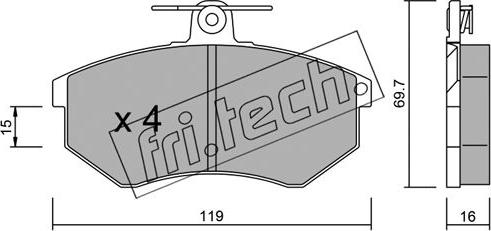 Fri.Tech. 151.2 - Bremsbelagsatz, Scheibenbremse alexcarstop-ersatzteile.com