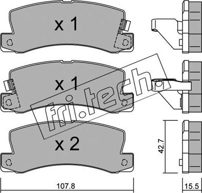 Fri.Tech. 164.0 - Bremsbelagsatz, Scheibenbremse alexcarstop-ersatzteile.com