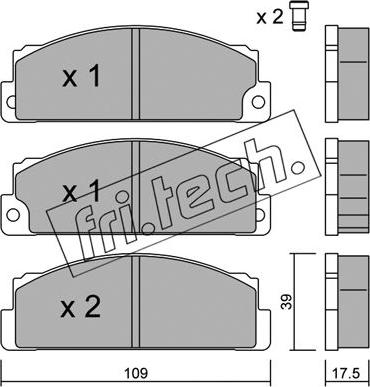 Fri.Tech. 104.0 - Bremsbelagsatz, Scheibenbremse alexcarstop-ersatzteile.com