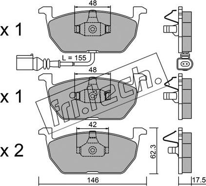 Fri.Tech. 1052.0 - Bremsbelagsatz, Scheibenbremse alexcarstop-ersatzteile.com