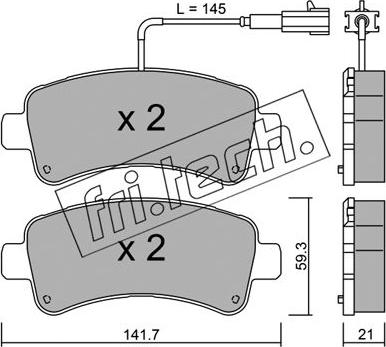 Fri.Tech. 1057.0 - Bremsbelagsatz, Scheibenbremse alexcarstop-ersatzteile.com