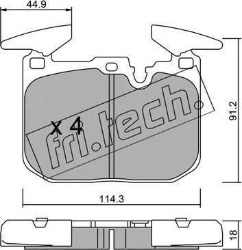 Fri.Tech. 1039.0 - Bremsbelagsatz, Scheibenbremse alexcarstop-ersatzteile.com