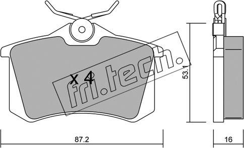 Fri.Tech. 102.2 - Bremsbelagsatz, Scheibenbremse alexcarstop-ersatzteile.com