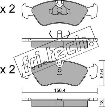 Fri.Tech. 119.0 - Bremsbelagsatz, Scheibenbremse alexcarstop-ersatzteile.com