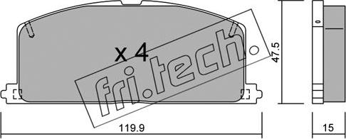 Fri.Tech. 110.0 - Bremsbelagsatz, Scheibenbremse alexcarstop-ersatzteile.com