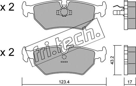 Fri.Tech. 182.0 - Bremsbelagsatz, Scheibenbremse alexcarstop-ersatzteile.com