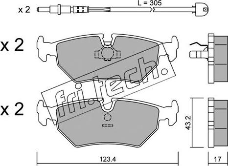 Fri.Tech. 182.1W - Bremsbelagsatz, Scheibenbremse alexcarstop-ersatzteile.com