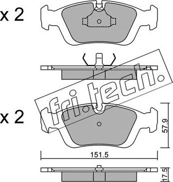 Fri.Tech. 126.0 - Bremsbelagsatz, Scheibenbremse alexcarstop-ersatzteile.com