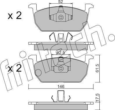 Fri.Tech. 1214.0 - Bremsbelagsatz, Scheibenbremse alexcarstop-ersatzteile.com