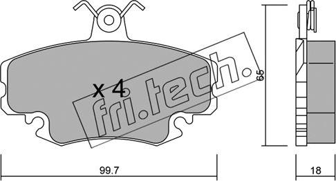 Fri.Tech. 122.0 - Bremsbelagsatz, Scheibenbremse alexcarstop-ersatzteile.com