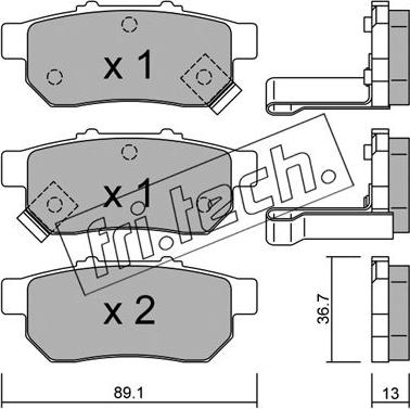 Fri.Tech. 179.1 - Bremsbelagsatz, Scheibenbremse alexcarstop-ersatzteile.com