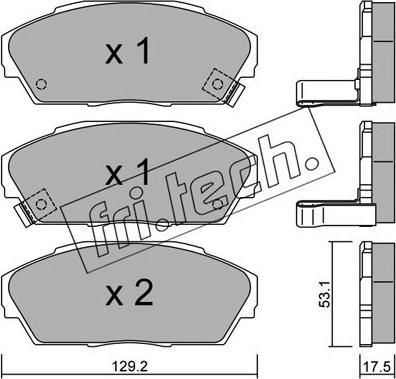 Fri.Tech. 174.0 - Bremsbelagsatz, Scheibenbremse alexcarstop-ersatzteile.com