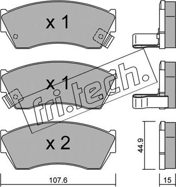 Fri.Tech. 171.0 - Bremsbelagsatz, Scheibenbremse alexcarstop-ersatzteile.com