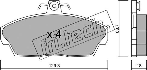 Fri.Tech. 177.1 - Bremsbelagsatz, Scheibenbremse alexcarstop-ersatzteile.com