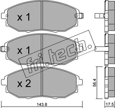 Fri.Tech. 862.0 - Bremsbelagsatz, Scheibenbremse alexcarstop-ersatzteile.com