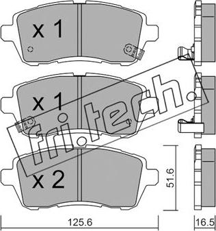 Fri.Tech. 809.1 - Bremsbelagsatz, Scheibenbremse alexcarstop-ersatzteile.com