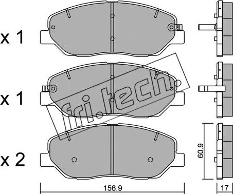 Fri.Tech. 803.0 - Bremsbelagsatz, Scheibenbremse alexcarstop-ersatzteile.com