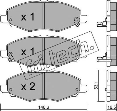 Fri.Tech. 814.0 - Bremsbelagsatz, Scheibenbremse alexcarstop-ersatzteile.com