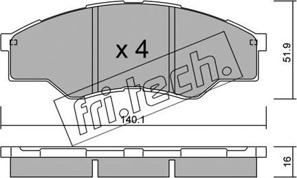 Fri.Tech. 813.0 - Bremsbelagsatz, Scheibenbremse alexcarstop-ersatzteile.com