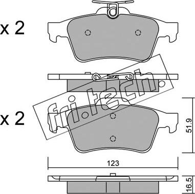 Fri.Tech. 346.1 - Bremsbelagsatz, Scheibenbremse alexcarstop-ersatzteile.com