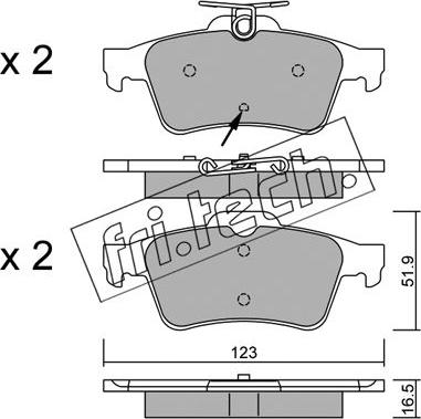 Fri.Tech. 346.2 - Bremsbelagsatz, Scheibenbremse alexcarstop-ersatzteile.com