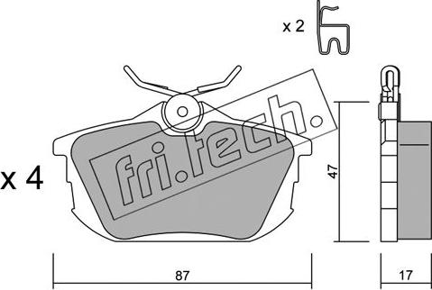 Fri.Tech. 356.0 - Bremsbelagsatz, Scheibenbremse alexcarstop-ersatzteile.com