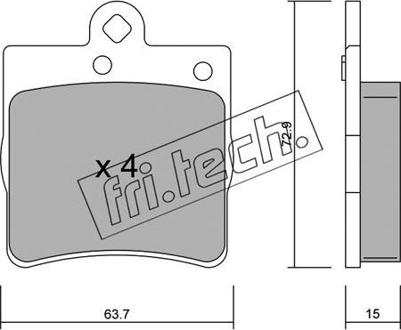 Fri.Tech. 352.0 - Bremsbelagsatz, Scheibenbremse alexcarstop-ersatzteile.com