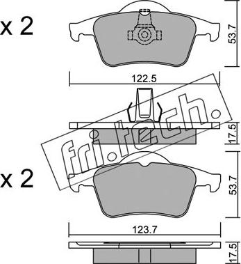 Fri.Tech. 357.0 - Bremsbelagsatz, Scheibenbremse alexcarstop-ersatzteile.com