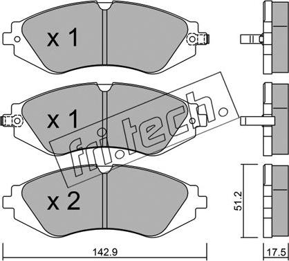 Fri.Tech. 303.0 - Bremsbelagsatz, Scheibenbremse alexcarstop-ersatzteile.com