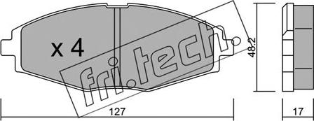 Fri.Tech. 302.0 - Bremsbelagsatz, Scheibenbremse alexcarstop-ersatzteile.com