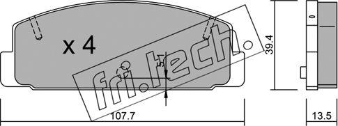 Fri.Tech. 311.0 - Bremsbelagsatz, Scheibenbremse alexcarstop-ersatzteile.com