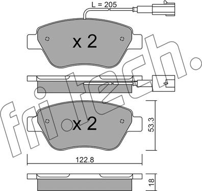 Fri.Tech. 330.3 - Bremsbelagsatz, Scheibenbremse alexcarstop-ersatzteile.com