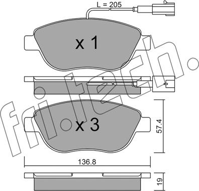 Fri.Tech. 331.0 - Bremsbelagsatz, Scheibenbremse alexcarstop-ersatzteile.com