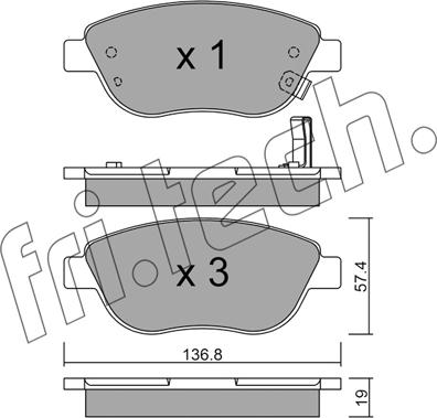 Fri.Tech. 331.2 - Bremsbelagsatz, Scheibenbremse alexcarstop-ersatzteile.com