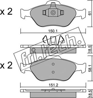 Fri.Tech. 325.0 - Bremsbelagsatz, Scheibenbremse alexcarstop-ersatzteile.com