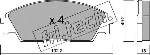 Fri.Tech. 245.0 - Bremsbelagsatz, Scheibenbremse alexcarstop-ersatzteile.com