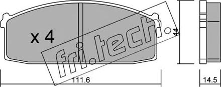 Fri.Tech. 254.0 - Bremsbelagsatz, Scheibenbremse alexcarstop-ersatzteile.com