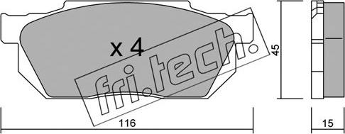 Fri.Tech. 256.0 - Bremsbelagsatz, Scheibenbremse alexcarstop-ersatzteile.com